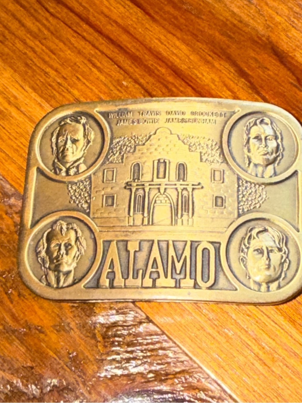 Vintage 1985 ALAMO Brass Belt Buckle! Limited Edition Remember the Alamo